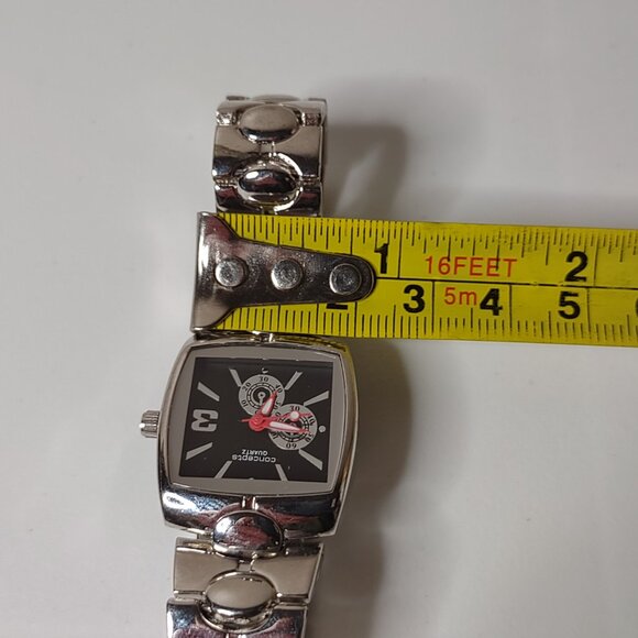 7.5 Inch Silver Tone With Black Dial Concepts Watch - Picture 12 of 13